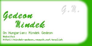 gedeon mindek business card